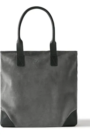 Bennett Winch Leather-Trimmed Suede Tote Bag - Men