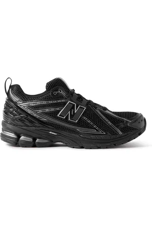 NEW BALANCE 1906 metallic faux leather-trimmed mesh sneakers