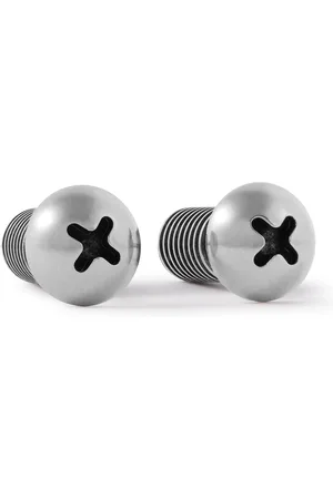 Balenciaga Screw Antiqued -Tone Earrings - Men