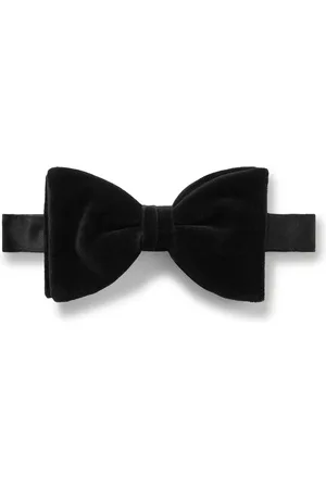 Mr P. Pre-Tied Cotton-Velvet Bow Tie - Men