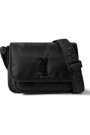 Saint Laurent Niki Small Leather-Trimmed Shell Messenger Bag - Men