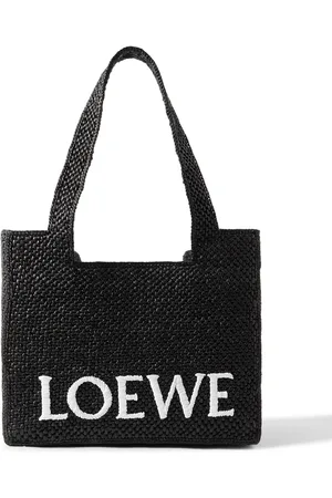 Loewe Medium Logo-Embroidered Raffia Tote Bag - Men