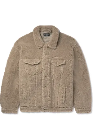 Oversized fleece 2024 jacket men's