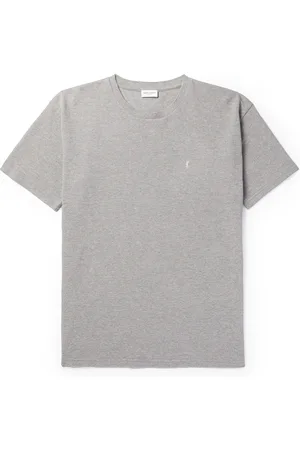 Saint Laurent Logo-Embroidered Cotton-Blend Piqu?? T-Shirt - Men - - S