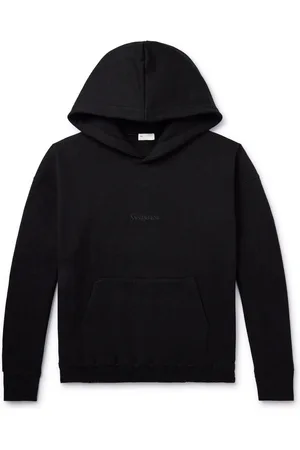 Saint Laurent Logo-Embroidered Cotton-Jersey Hoodie - Men - - XS
