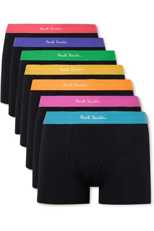 Paul Smith Seven-Pack Stretch Organic Cotton-Jersey Boxer Briefs - Men - - S