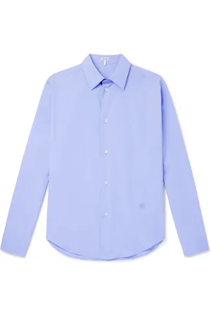 Loewe Logo-Embroidered Cotton Shirt - Men - - EU 40