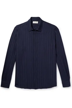 Saint Laurent Striped Silk Shirt - Men - - 38
