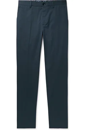 ETRO Straight-Leg Grosgrain-Trimmed Wool and Mohair-Blend Tuxedo Trousers  for Men