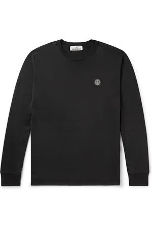 Stone Island Logo-Appliqu??d Garment-Dyed Cotton-Jersey T-Shirt - Men - - M