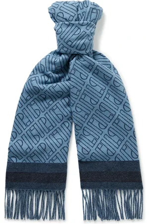 Loro Piana Fringed Logo-Jacquard Cashmere Scarf - Men