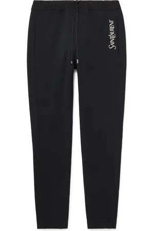 NIKE - Sportswear Tapered Logo-Embroidered Loopback Cotton-Jersey Sweatpants  - Black Nike