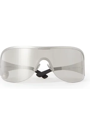 Acne Studios Auggi D-Frame Stainless Steel Wrap-Around Sunglasses - Men
