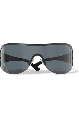 Acne Studios Auggi D-Frame Stainless Steel Wrap-Around Sunglasses - Men