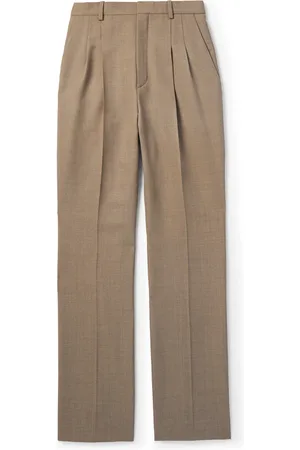 Saint Laurent Straight-Leg Pleated Wool Suit Trousers - Men - - IT 48