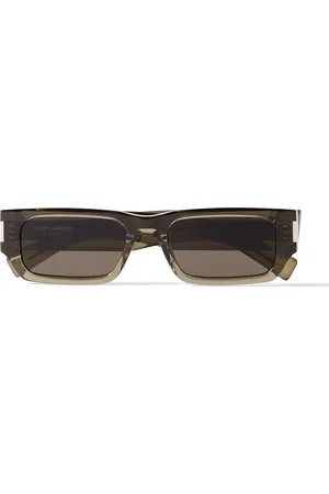 Saint Laurent New Wave Rectangular-Frame Acetate Sunglasses - Men