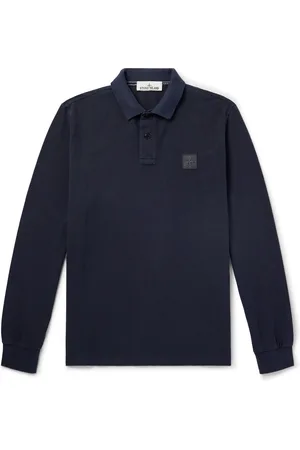 Stone Island Logo-Appliqu??d Garment-Dyed Cotton-Piqu?? Polo Shirt - Men - - XXL