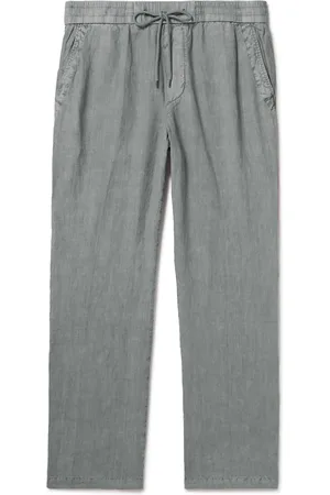 James Perse Straight-Leg Garment-Dyed Linen Drawstring Trousers - Men - - 5