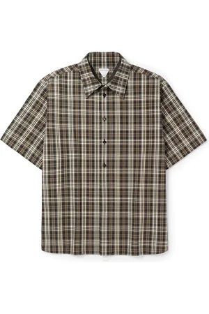 Bottega Veneta Checked Cotton-Poplin Shirt - Men - - IT 50