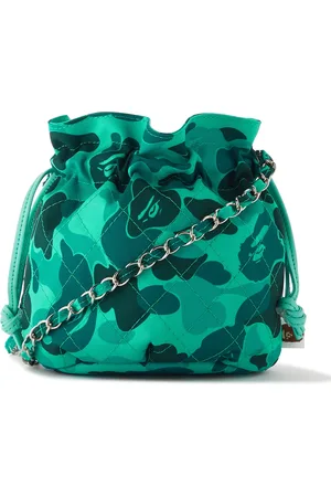 SAINT MXXXXXX BAPE?? Chain-Embellished Camouflage-Print Canvas Pouch - Men