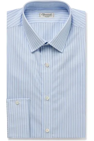 Charvet Striped Cotton-Poplin Shirt - Men - - EU 41