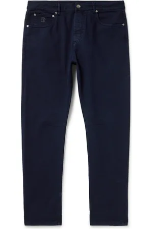 Brunello Cucinelli Tapered Garment-Dyed Stretch-Cotton Trousers - Men - - IT 46