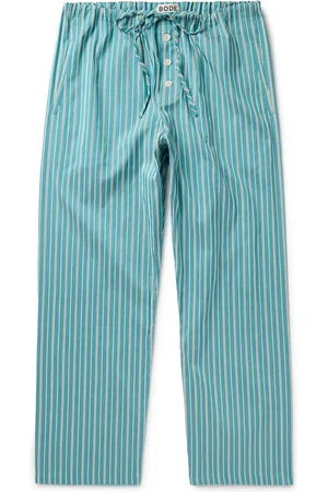 BODE Shore Straight-Leg Striped Cotton-Blend Drawstring Trousers - Men - - XXL