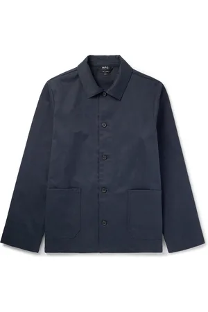 A.P.C. Kerlouan Logo-Embroidered Cotton-Twill Overshirt - Men - - XS