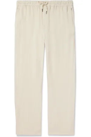 Mr P. Edward Straight-Leg Garment-Dyed Linen Drawstring Trousers - Men - - 30