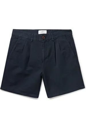 Mr P. Straight-Leg Pleated Cotton and Linen-Blend Twill Shorts - Men - - 38