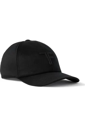 Tom Ford Leather-Trimmed Logo-Embroidered Cashmere Baseball Cap - Men - - M