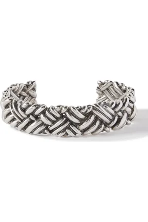 Bottega Veneta Engraved Sterling Cuff - Men - - S