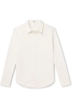 Loewe Logo-Embroidered Cotton-Twill Shirt - Men - - EU 38