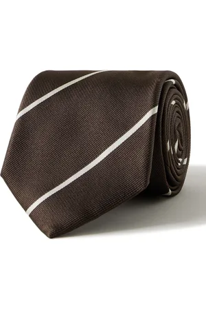 Dunhill 9cm Striped Mulberry Silk-Twill Tie - Men