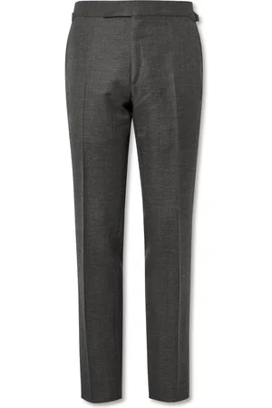 Tom Ford Shelton Straight-Leg Wool, Mohair, Linen and Silk-Blend Trousers - Men - - IT 52