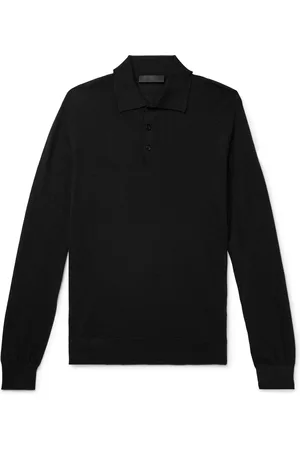 Saman Amel Elo Slim-Fit Cashmere and Silk-Blend Polo Shirt - Men - - IT 50