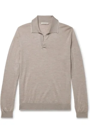 Saman Amel Capell Slim-Fit Cashmere and Silk-Blend Polo Shirt - Men - - IT 46