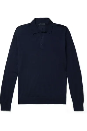 Saman Amel Elo Slim-Fit Cashmere and Silk-Blend Polo Shirt - Men - - IT 48