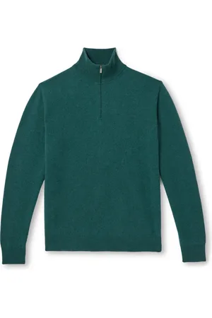 MASSIMO ALBA Liam Brushed Cashmere Half-Zip Sweater - Men - - M