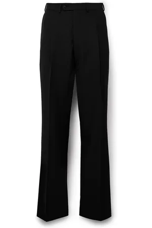 Saman Amel Amo Wide-Leg Pleated Wool, Mohair and Linen-Blend Suit Trousers - Men - - IT 46
