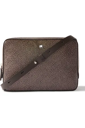 Montblanc Cross-Grain Leather Messenger Bag - Men