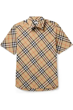 Burberry Checked Cotton-Poplin Shirt - Men - - XS