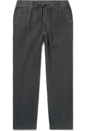 James Perse Straight-Leg Garment-Dyed Linen Drawstring Trousers - Men - - 2