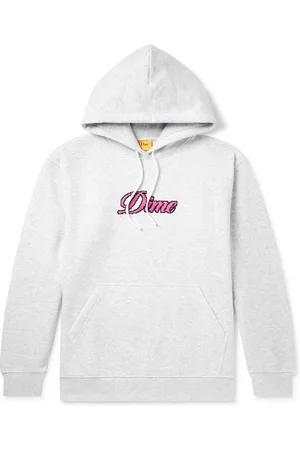 DIME Pixel Cursive Logo-Embroidered Cotton-Blend Jersey Hoodie - Men - - XL