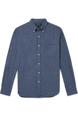 Beams Button-Down Collar Checked Cotton-Flannel Shirt - Men - - M