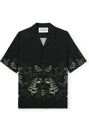 Manaaki Camp-Collar Printed Lyocell-Twill Shirt - Men - - M