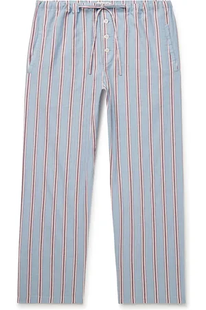BODE Regatta Straight-Leg Striped Cotton-Voile Drawstring Trousers - Men - - M