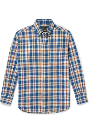 Beams Button-Down Collar Checked Cotton-Flannel Shirt - Men - - XL