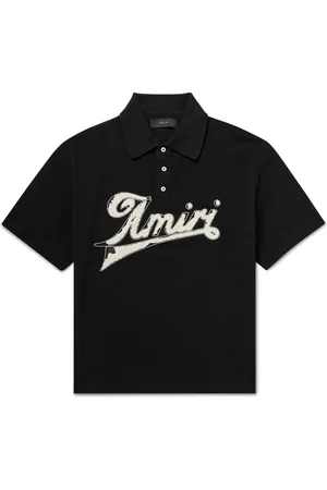 AMIRI Logo-Flocked Cotton-Piqu?? Polo Shirt - Men - - XS