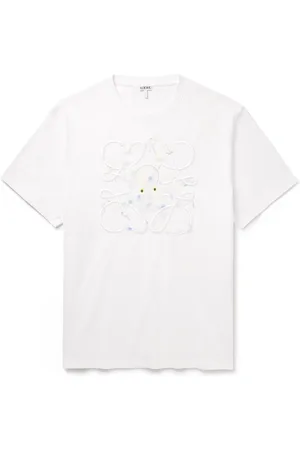 Loewe Suna Fujita Logo-Embroidered Printed Cotton-Jersey T-Shirt - Men - - S